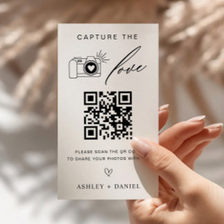 Capture the Liebe Wedding QR Code Enclosure Card Begleitkarte