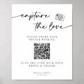 Capture the Liebe Wedding Sign with QR Code Poster (Vorne)