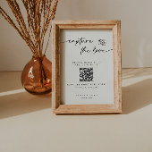Capture the Liebe Wedding Sign with QR Code Poster