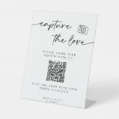 Capture the Liebe Wedding Sign with QR Code Sockelschild (Vorderseite)