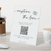 Capture the Liebe Wedding Sign with QR Code Sockelschild (In SItu)