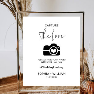 Capture the Liebe Wedding Social Media Hashtag Poster