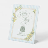 Capture the Love Coastal Lemon Hochzeit QR Code Sockelschild (Vorderseite)