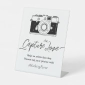 Capture the Love Foto Hashtag Schild (Vorderseite)