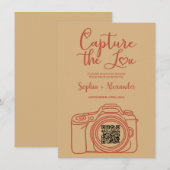 Capture The Love Hochzeit Foto-Sharing QR-Code Begleitkarte (Vorne/Hinten)