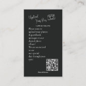 Capture The Love QR code Wedding Guest Photo Share Begleitkarte (Vorderseite)