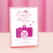 Capture the Love Quinceanera Pink Camera QR Code Poster