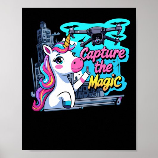 Capture the Magic Unicorn Sticker Poster (Vorne)