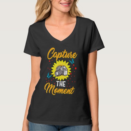 Capture the Moments Camera Fotografy. T-Shirt (Vorderseite)