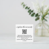 Capture the Moments QR-Code-Foto-Sharing Begleitkarte (Stehend Vorderseite)