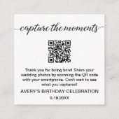 Capture the Moments QR-Code-Foto-Sharing Begleitkarte (Rückseite)
