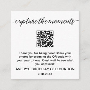 Capture the Moments QR-Code-Foto-Sharing  Begleitkarte