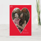 Capture your Heart Red Valentine's Day Foto Card Dankeskarte (Vorderseite)
