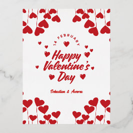 "Captured by Your Love" – Elegant Modern Valentine Folien Feiertagspostkarte