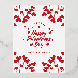 "Captured by Your Love" – Elegant Modern Valentine Folien Feiertagspostkarte