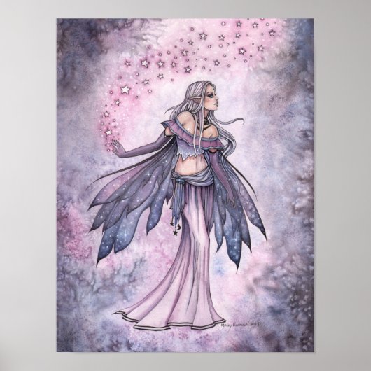 Captured Sky Lila Fairy Art Poster (Vorne)