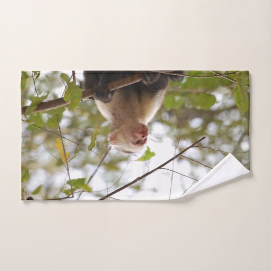 Capuchin Monkey Fotografie Badhandtuch Set (Handtuch)