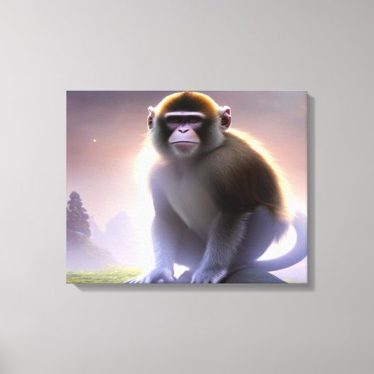 Capuchin Monkey Stretch Leinwand (Vorderseite)
