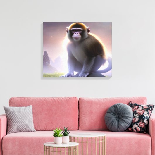 Capuchin Monkey Stretch Leinwand (Insitu (Wohnzimmer))