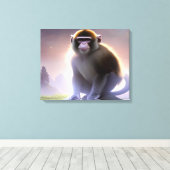Capuchin Monkey Stretch Leinwand (Insitu (Holzboden))