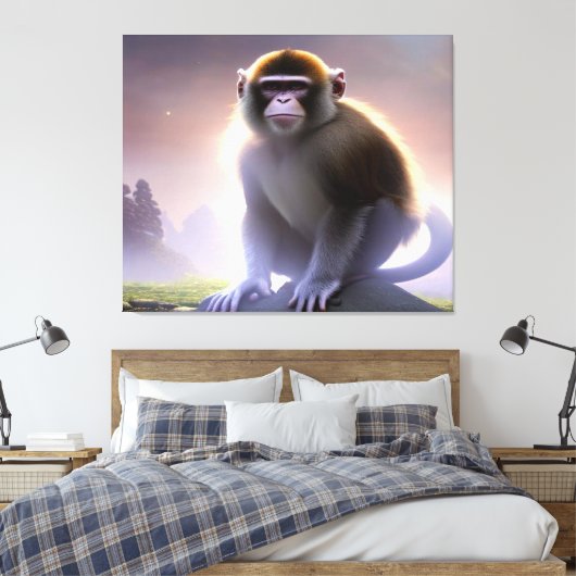 Capuchin Monkey Stretch Leinwand (Insitu (Schlafzimmer))