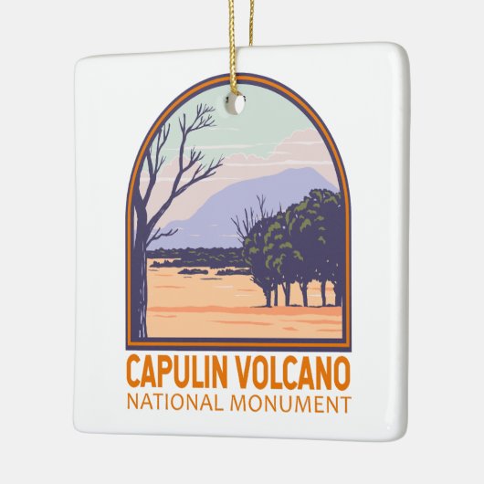 Capulin Volcano Vintages Nationaldenkmal Keramikornament (Links)