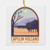 Capulin Volcano Vintages Nationaldenkmal Keramikornament (Vorderseite)