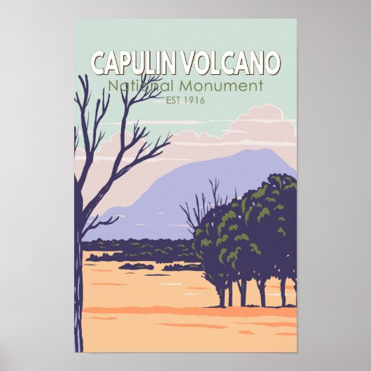 Capulin Volcano Vintages Nationaldenkmal Poster (Vorne)