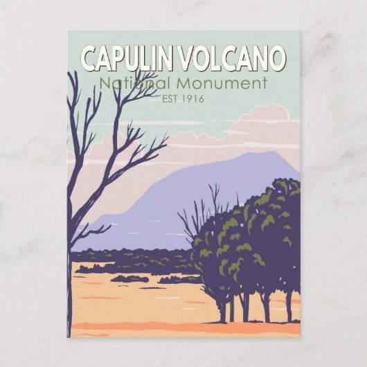 Capulin Volcano Vintages Nationaldenkmal Postkarte (Vorderseite)