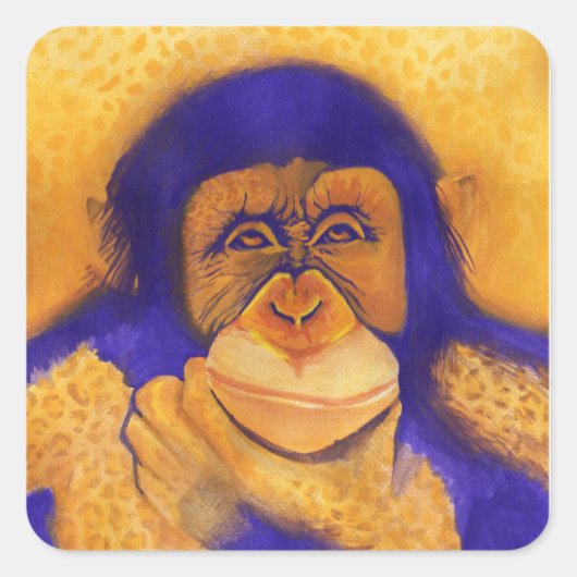 Caput Mortuum CHEETAH CHIMP STICKER (Vorderseite)
