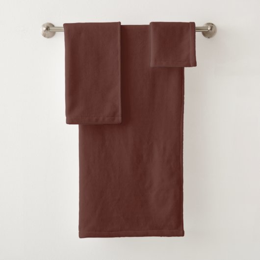 Caput mortuum (einfarbige Farbe) Badhandtuch Set (Insitu)