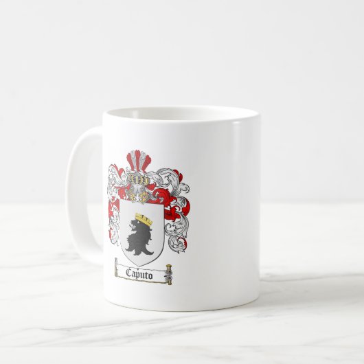 CAPUTO FAMILIENWAPPEN - CAPUTO WAPPEN KAFFEETASSE (Vorderseite Links)