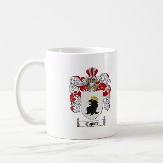 CAPUTO FAMILIENWAPPEN - CAPUTO WAPPEN KAFFEETASSE (Links)