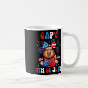 Capy 4. Juli Capybara Patriotisches Florales Kostü Kaffeetasse