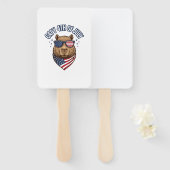Capy 4. Juli Patriotischer Capybara Vektor Design_ Fächer (Vorne und Hinten)