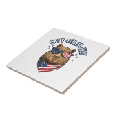Capy 4. Juli Patriotischer Capybara Vektor Design_ Fliese (Seite)