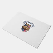 Capy 4. Juli Patriotischer Capybara Vektor Design_ Fußmatte (Schrägansicht)