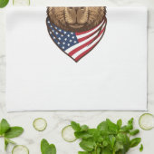 Capy 4. Juli Patriotischer Capybara Vektor Design_ Geschirrtuch (Gefaltet)