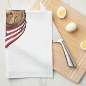 Capy 4. Juli Patriotischer Capybara Vektor Design_ Geschirrtuch (Viertel Falte)