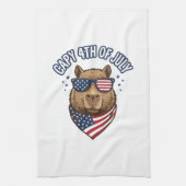 Capy 4. Juli Patriotischer Capybara Vektor Design_ Geschirrtuch (Vertikal)