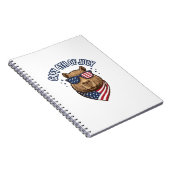 Capy 4. Juli Patriotischer Capybara Vektor Design_ Notizblock (Rechte Seite)