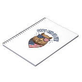 Capy 4. Juli Patriotischer Capybara Vektor Design_ Notizblock (Linke Seite)