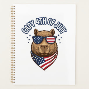 Capy 4. Juli Patriotischer Capybara Vektor Design_ Planer