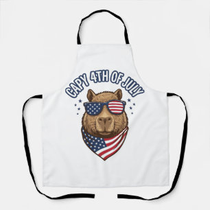 Capy 4. Juli Patriotischer Capybara Vektor Design_ Schürze