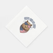 Capy 4. Juli Patriotischer Capybara Vektor Design_ Serviette (Ecke)