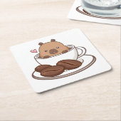 Capy Bara Coffee Cup Paper Untersetzer (angewinkelt)