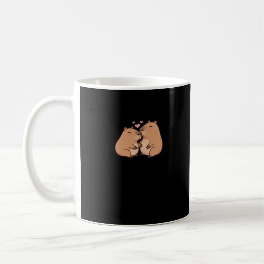 Capy Better Together Süßes Tierdesign  Kaffeetasse (Links)