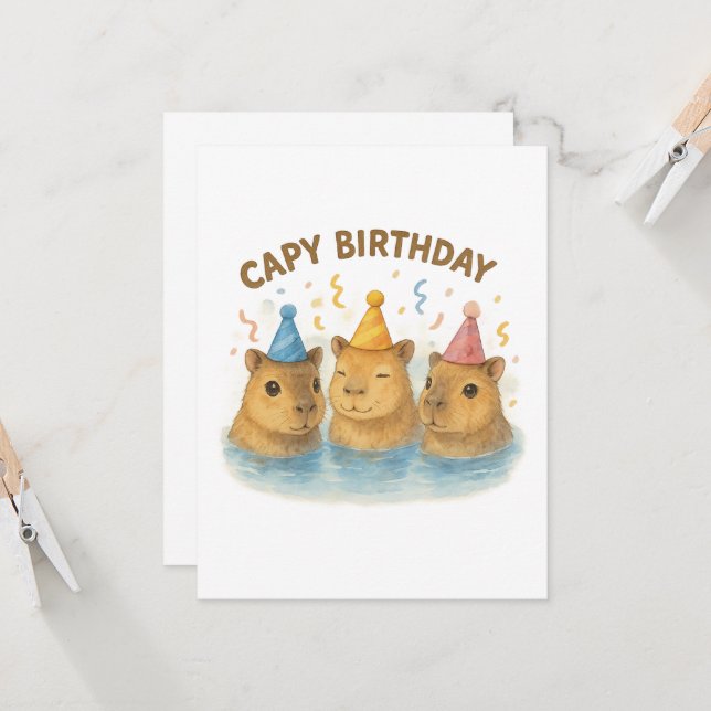 Capy Birthday (Vorderseite/Rückseite Beispiel)