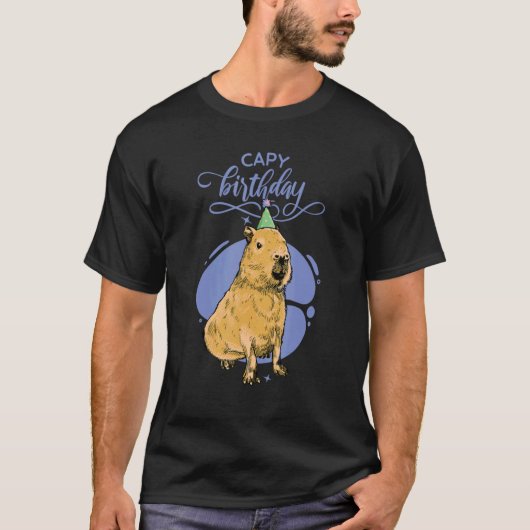 Capy Birthday Capybara T-Shirt (Vorderseite)