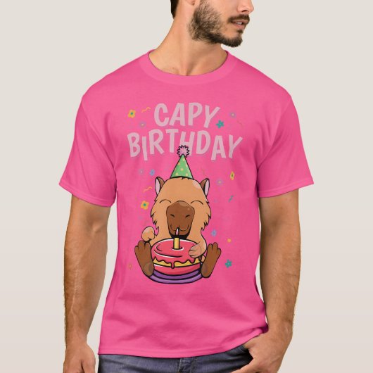 Capy Birthday Capybara T-Shirt (Vorderseite)